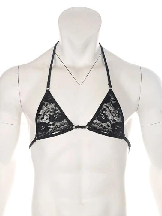 Adjustable Open Cup Lace Bra product detail view 7
