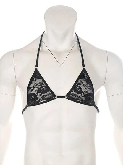 Adjustable Open Cup Lace Bra product detail view 7