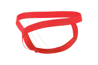 Alternate view of red Hollow Out Strap Bare Jockstrap
