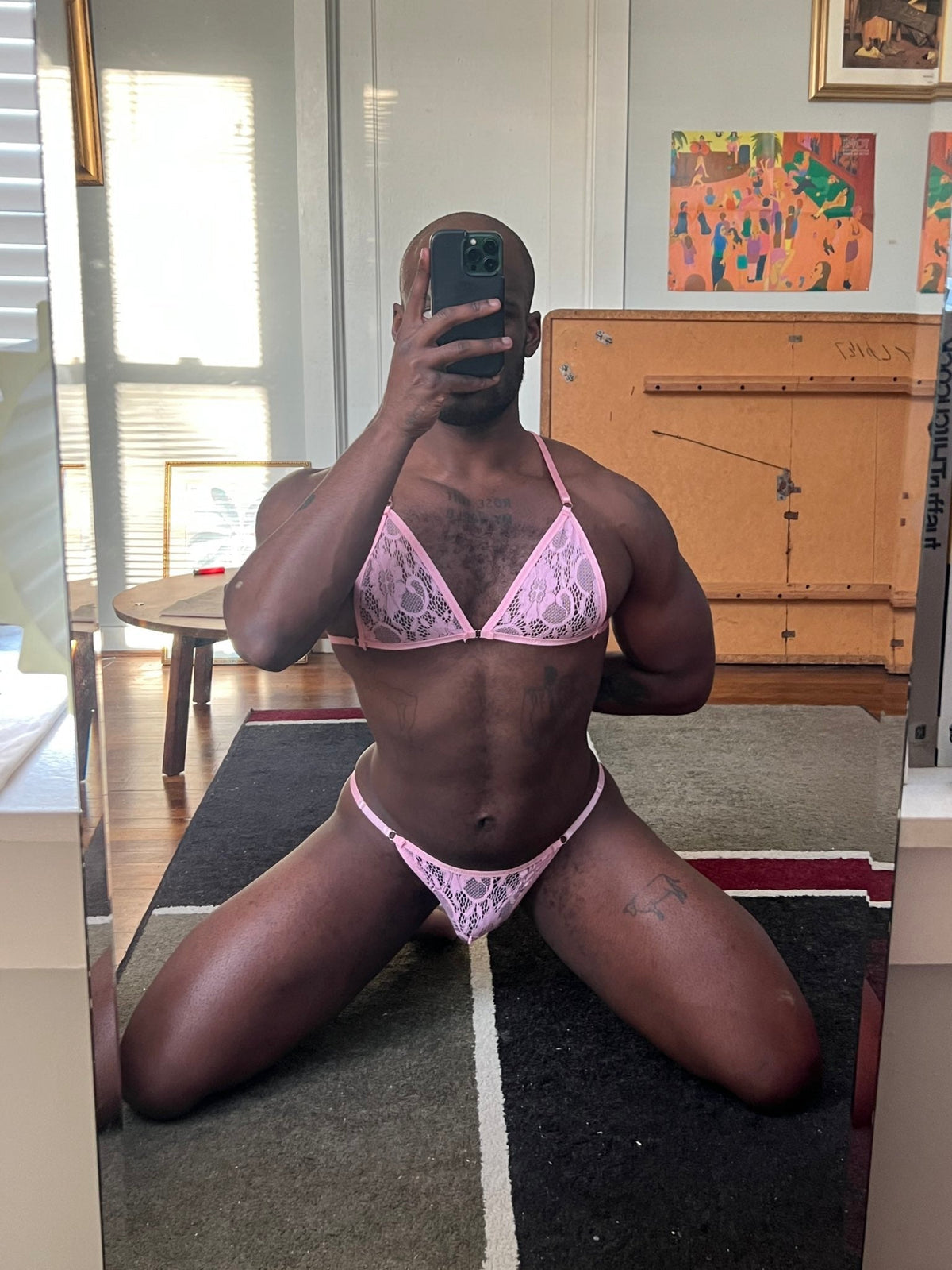 Floral Lace Bra Brief Lingerie Set product view