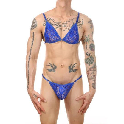 Floral Lace Bra Brief Lingerie Set