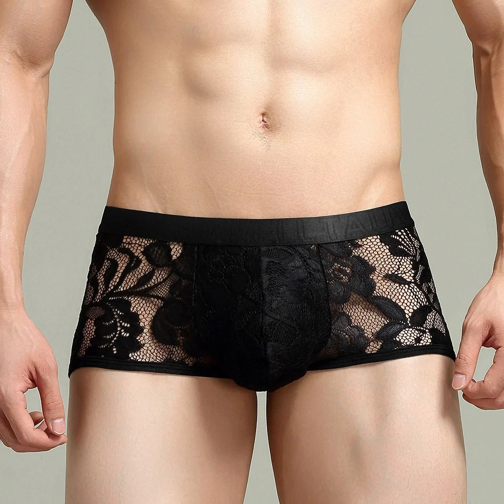 Floral Jacquard Lace Boxer Shorts