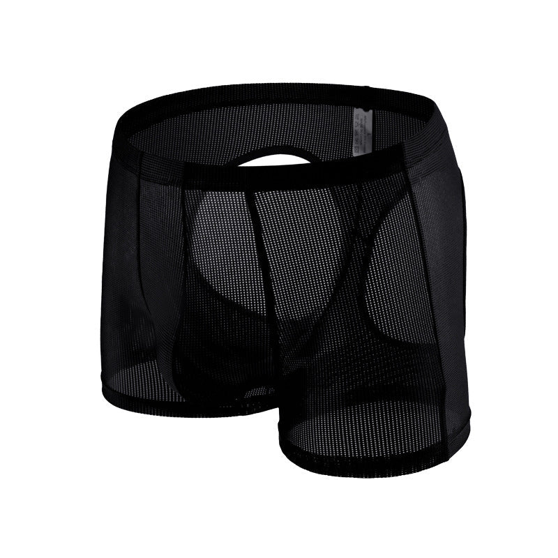 Sheer Mesh Open Back Boxer Briefs