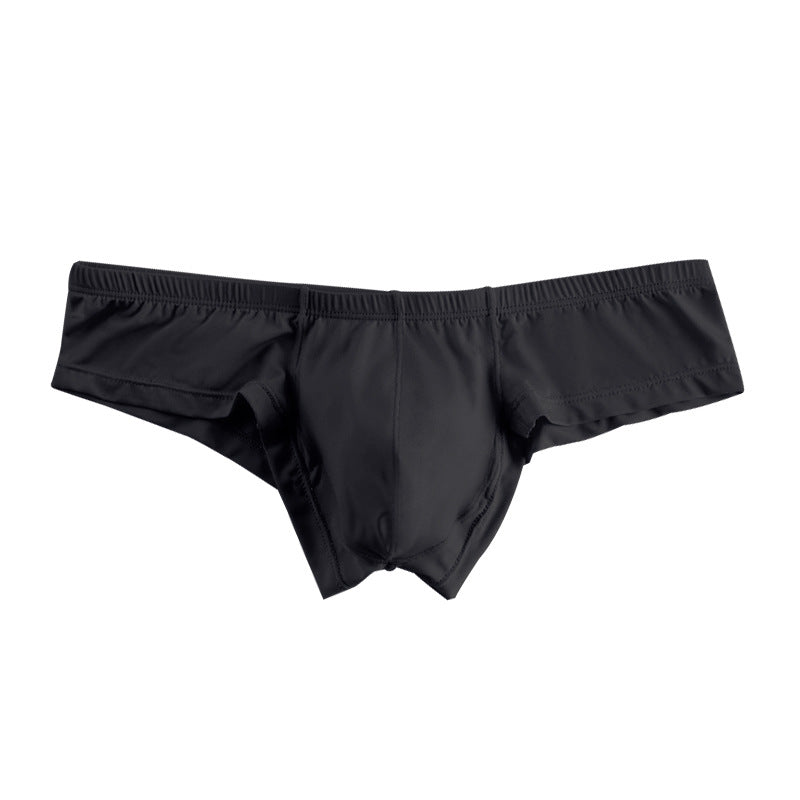 Black Cheeky Micro Modal Low Rise Briefs flat lay