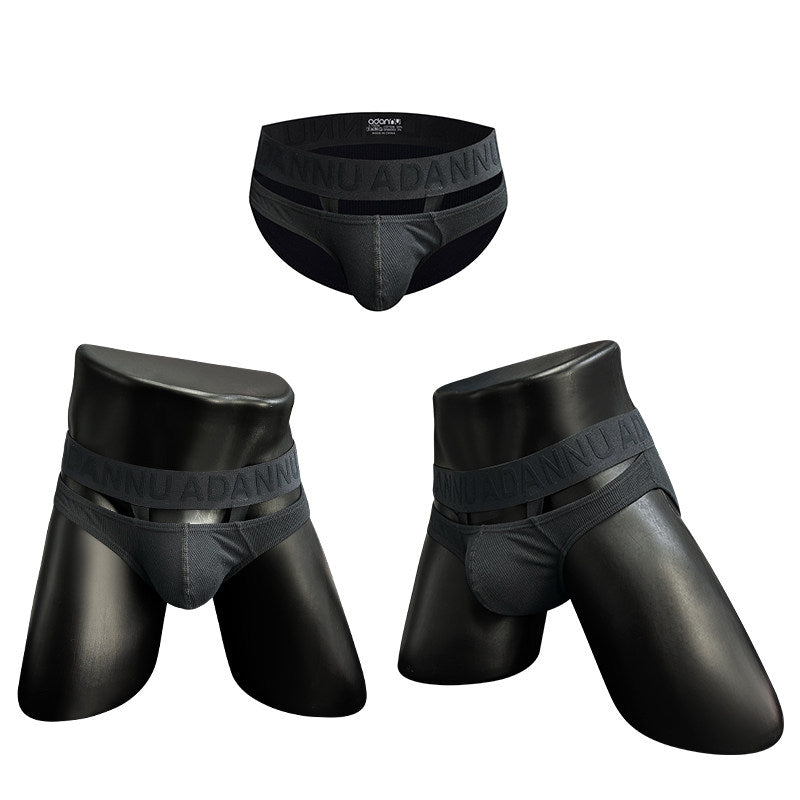 Ribbed Cotton Strap Window Brief