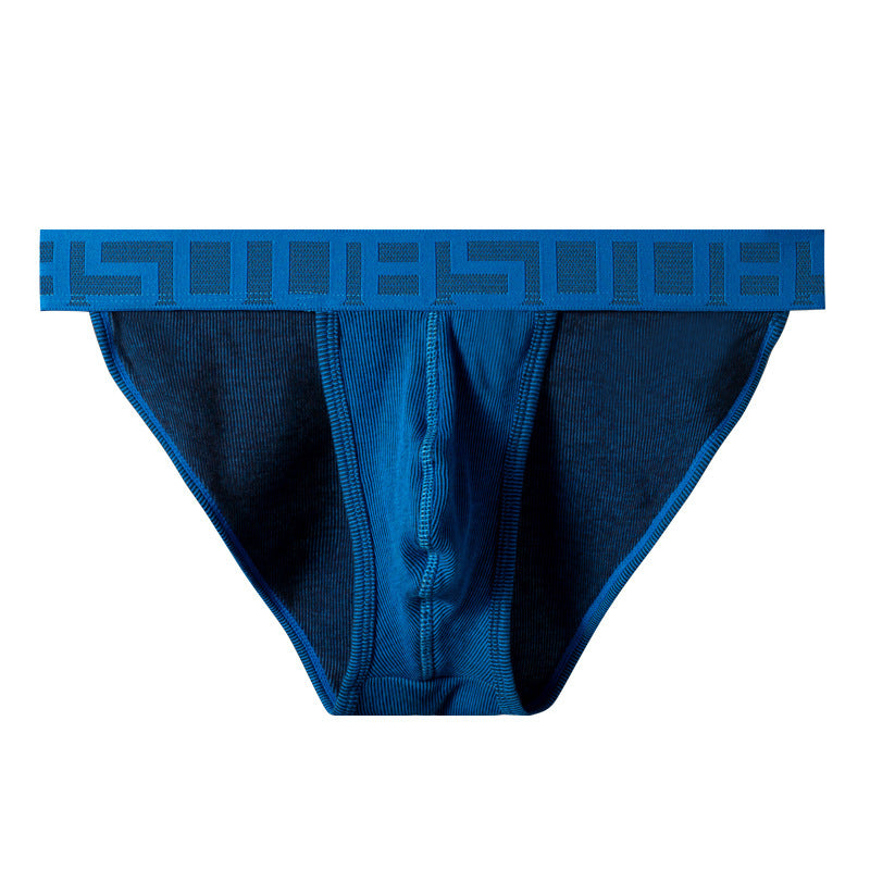 Flat lay of blue High Cut Cotton Contour Pouch Brief