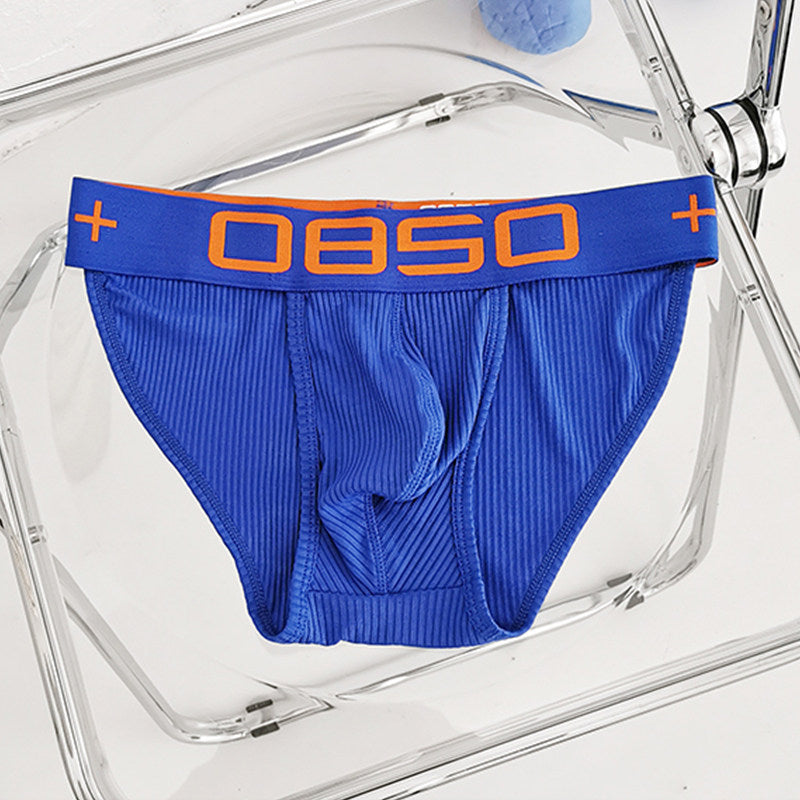 Ribbed Cotton High Cut Logo Briefs