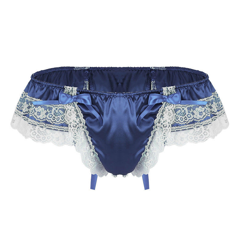 Frilly Satin Open Back Ruffle Panty