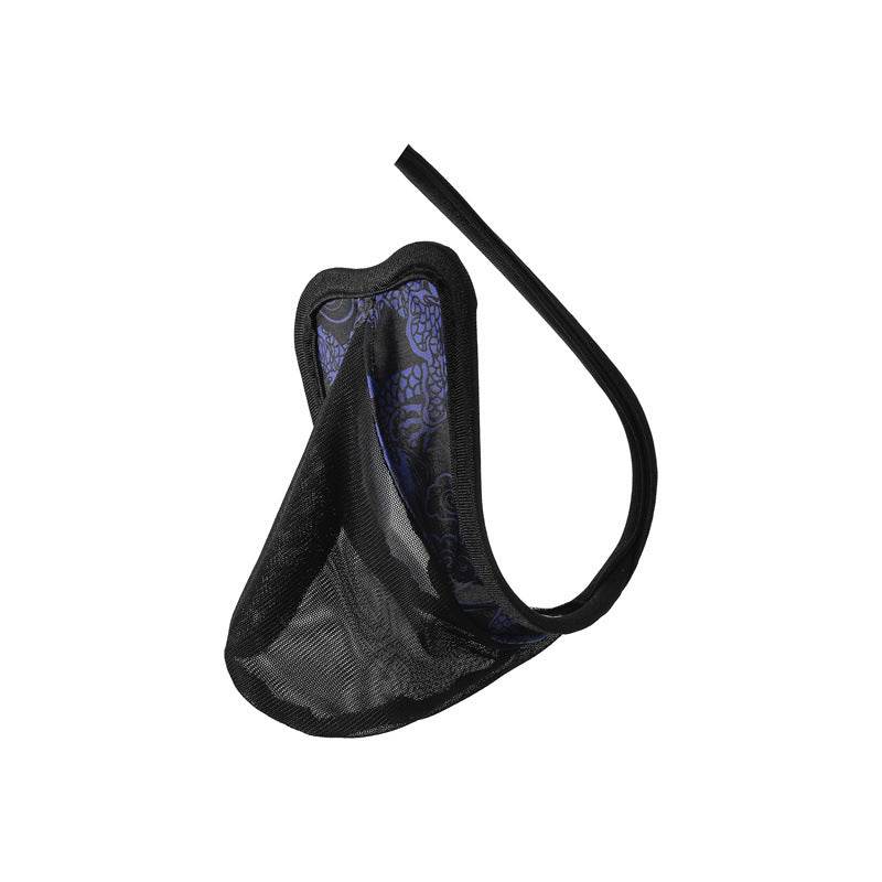 Blue Dragon Phoenix Mesh C String side view