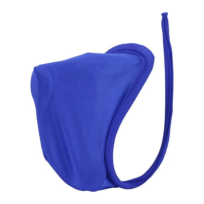 Blue Bulge Pouch Solid Color C String side view