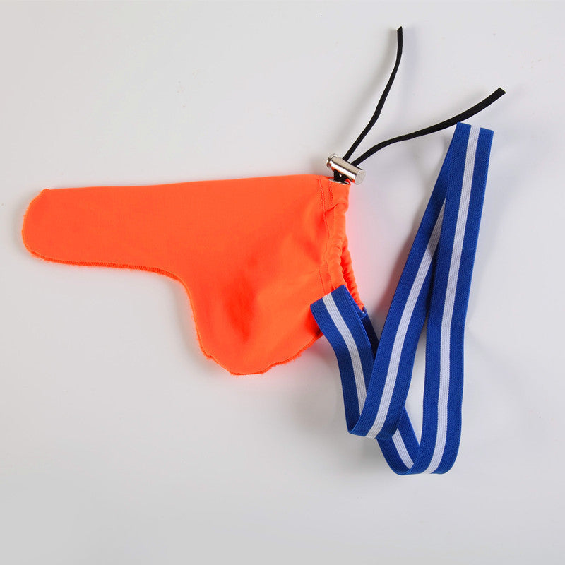 Orange Striped Band C String Cock Sock alternate view 12