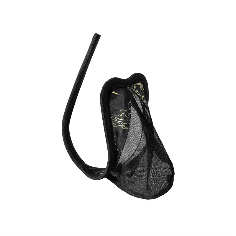 Gold Dragon Phoenix Mesh C String side view