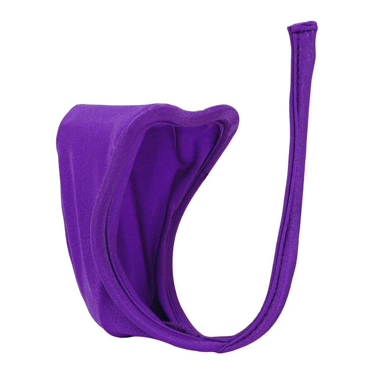Purple Bulge Pouch Solid Color C String back view