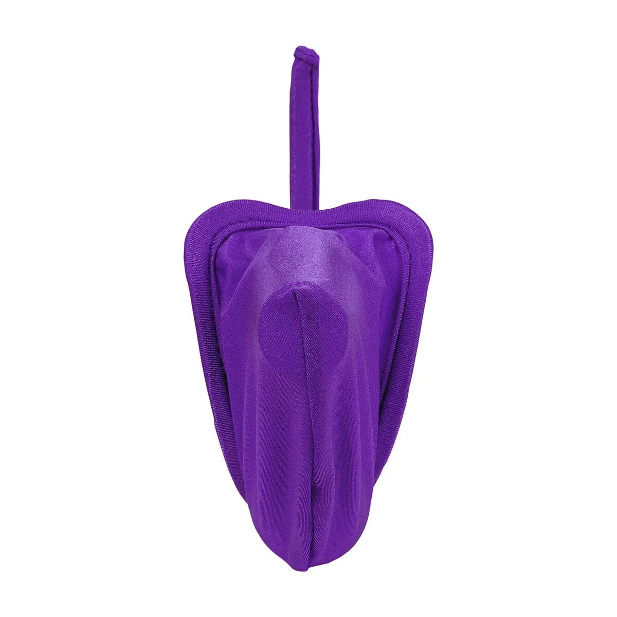 Purple Bulge Pouch Solid Color C String front view