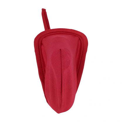 Red Bulge Pouch Solid Color C String front view