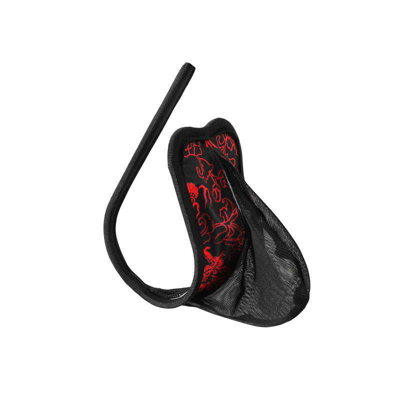 Red Dragon Phoenix Mesh C String side view