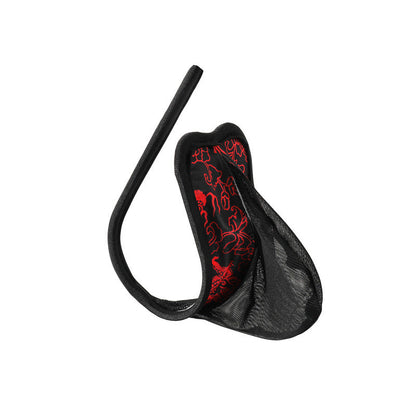 Red Dragon Phoenix Mesh C String side view