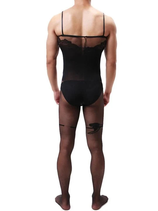 Camisole Jacquard Silky One Piece Stockings alternate view 8