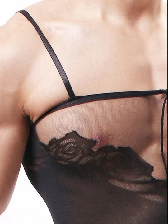 Camisole Jacquard Silky One Piece Stockings alternate view 4