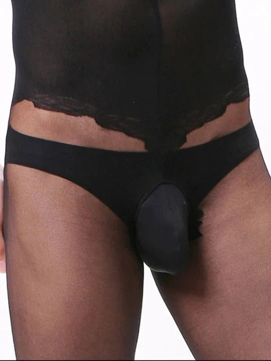 Camisole Jacquard Silky One Piece Stockings alternate view 6