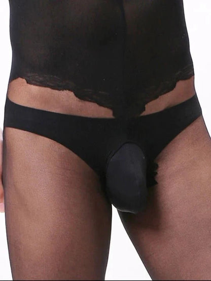 Camisole Jacquard Silky One Piece Stockings alternate view 6
