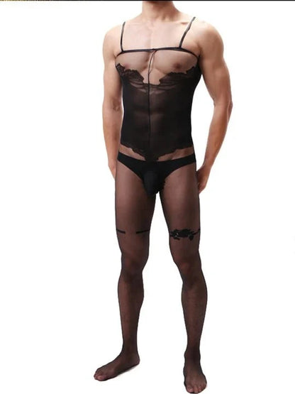 Camisole Jacquard Silky One Piece Stockings alternate view 2
