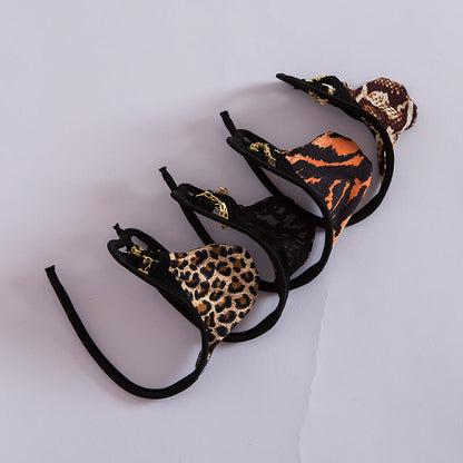 Red Gold Chain Animal Print C String alternate view 9