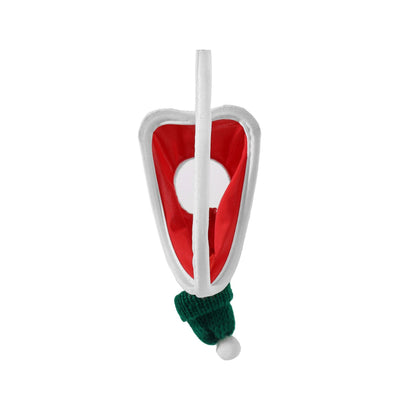 Green Christmas Satin Santa Hat C String front view