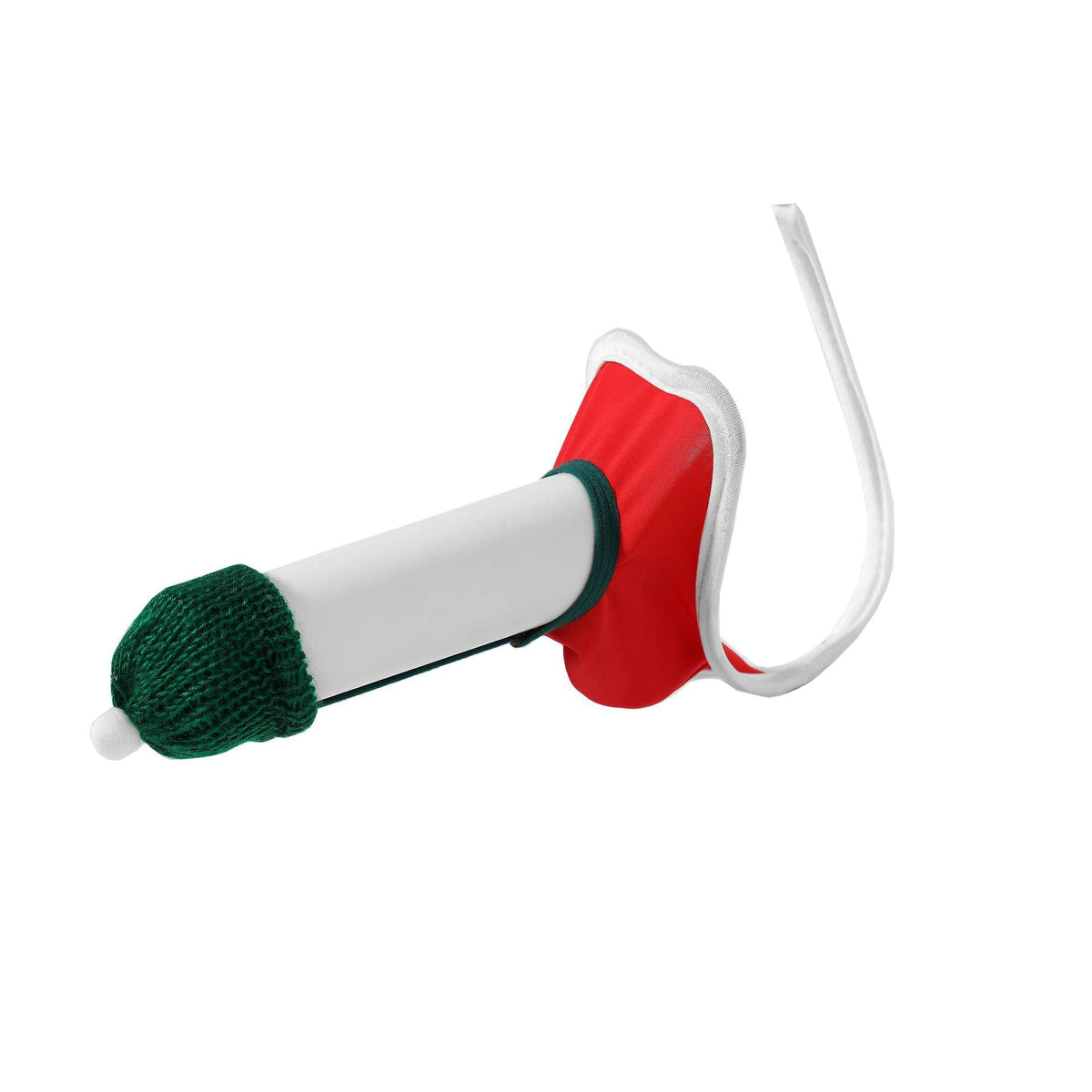 Green Christmas Satin Santa Hat C String side view