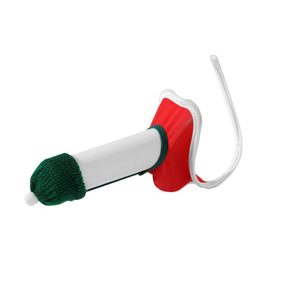 Green Christmas Satin Santa Hat C String side view