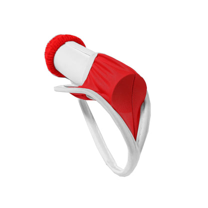 Red Christmas Satin Santa Hat C String detail view