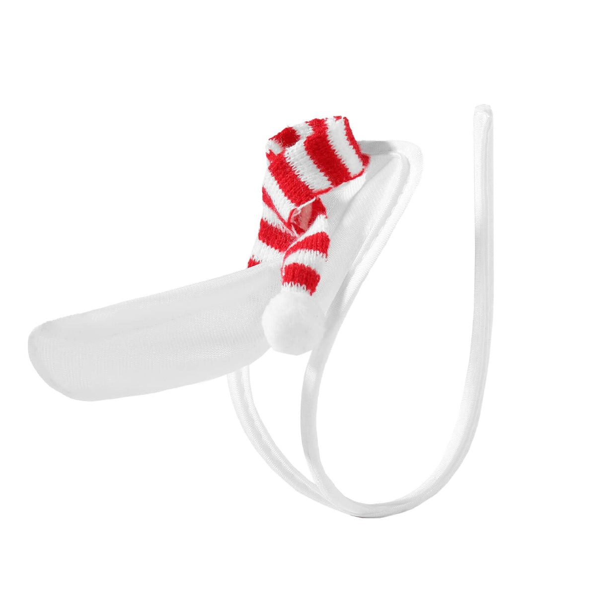 White Christmas Knit Scarf Mesh C String product view