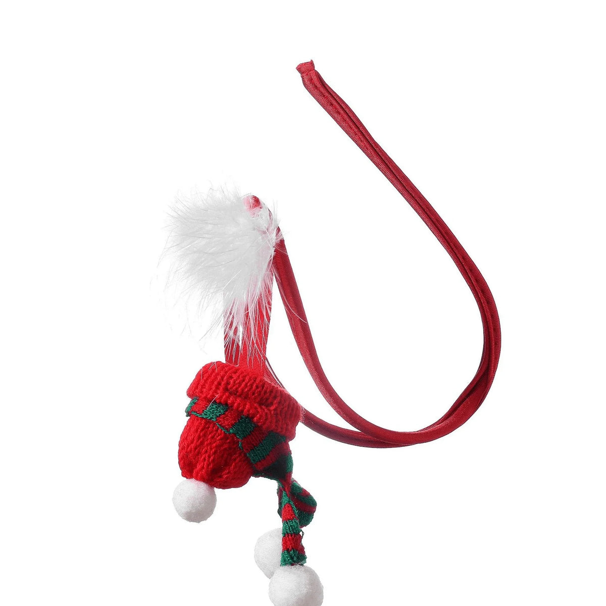 Red Christmas Elf Fur Trim C String Set alternate view 6