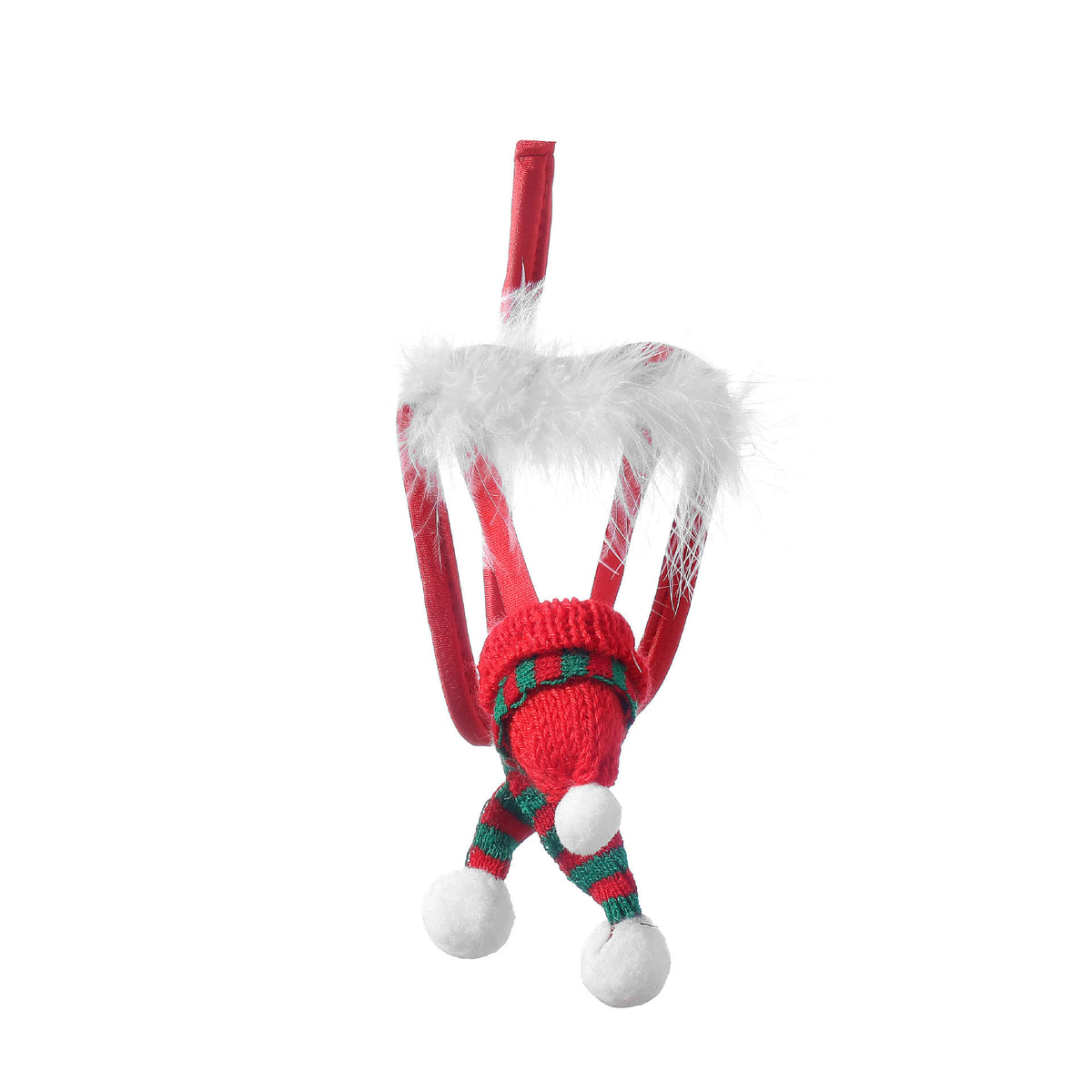 Red Christmas Elf Fur Trim C String Set alternate view 5