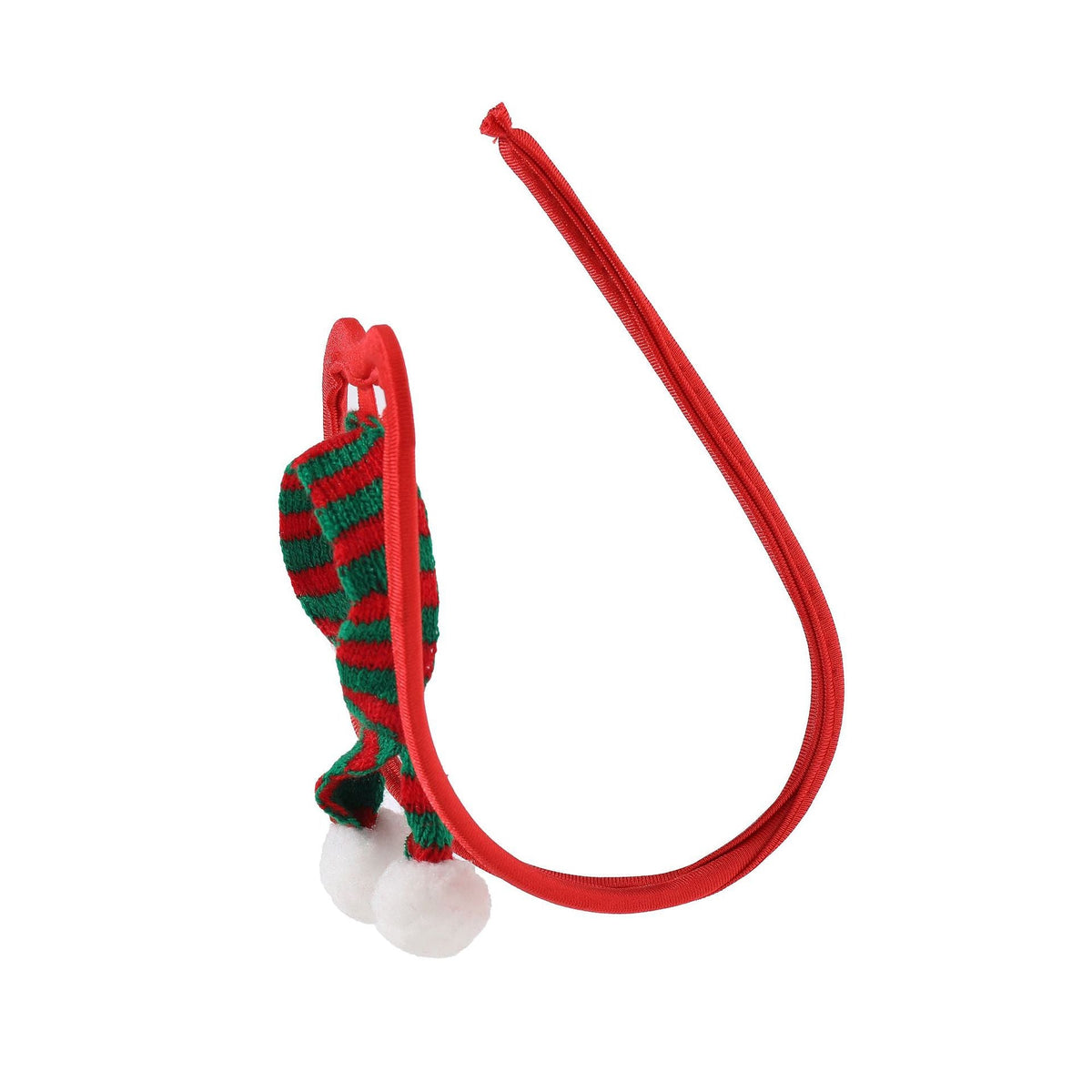 Red Christmas Scarf Wire Frame C String side view