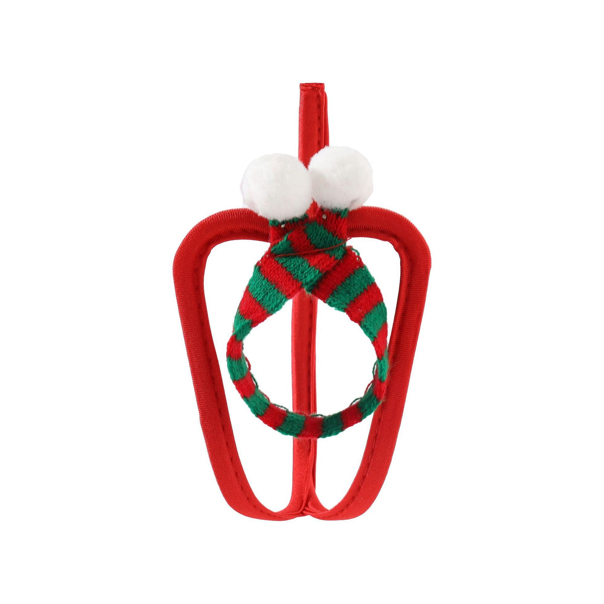 Red Christmas Scarf Wire Frame C String front view