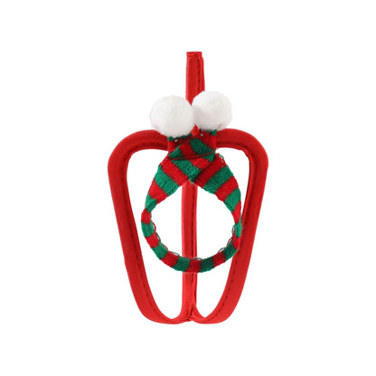Red Christmas Scarf Wire Frame C String front view