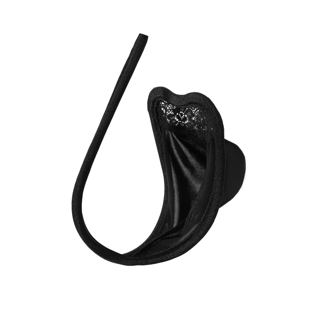 Black Seamless U Pouch Invisible C String detail view