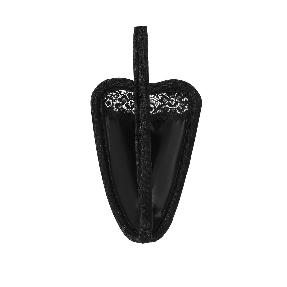 Black Seamless U Pouch Invisible C String flat lay