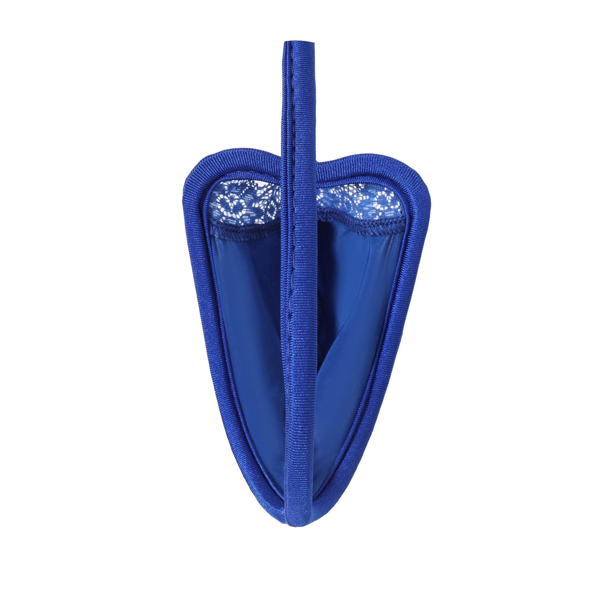 Blue Seamless U Pouch Invisible C String flat lay