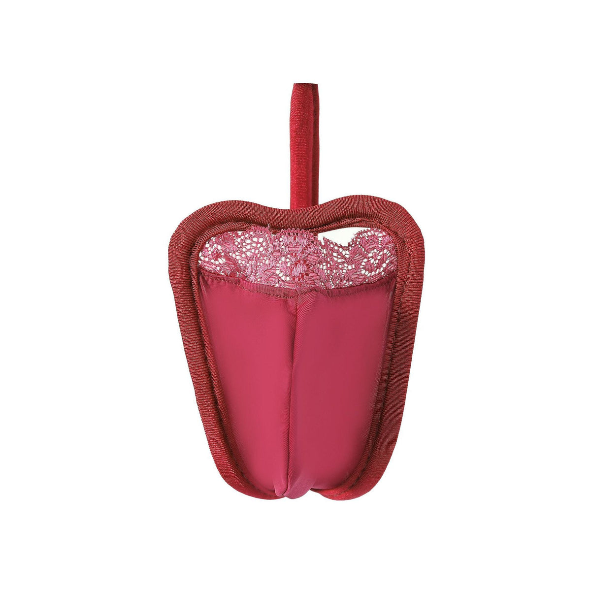 Red Seamless U Pouch Invisible C String detail view