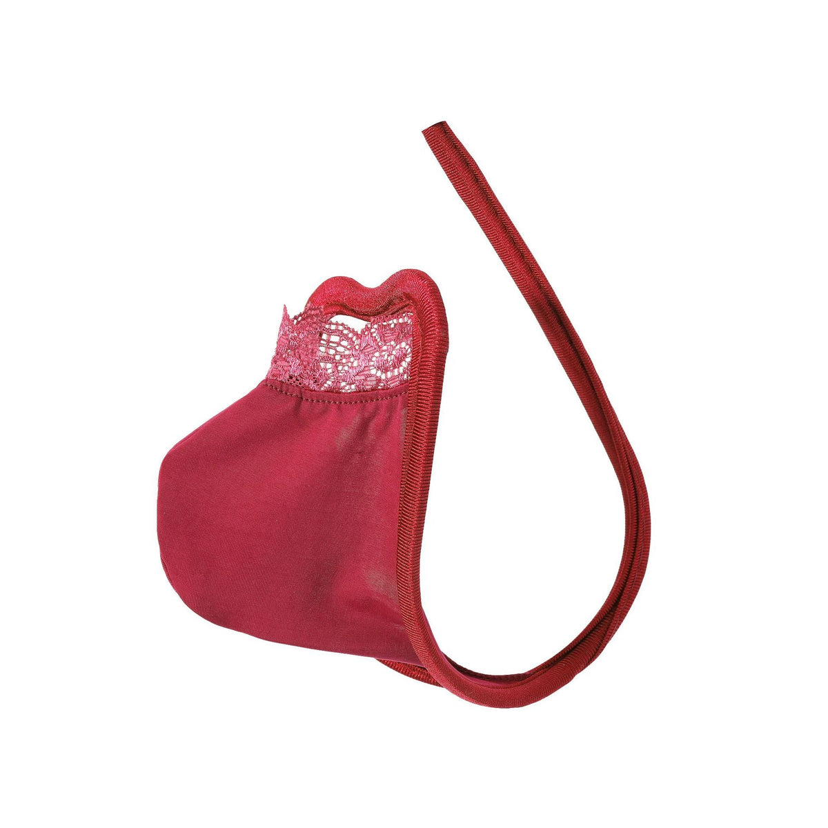 Red Seamless U Pouch Invisible C String flat lay