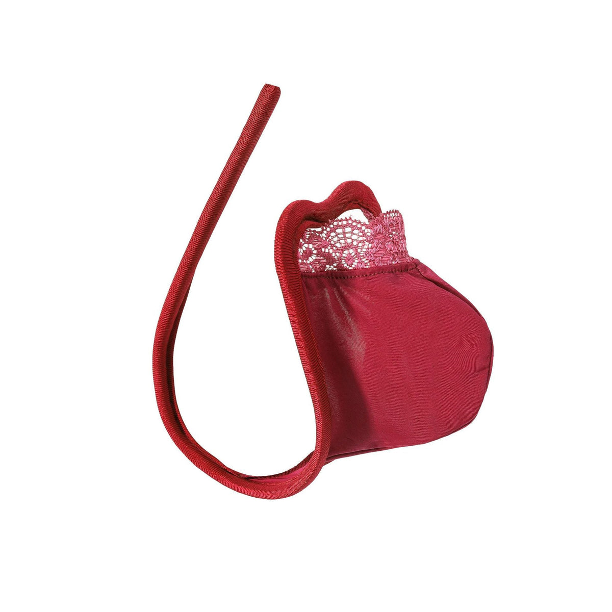 Red Seamless U Pouch Invisible C String side view