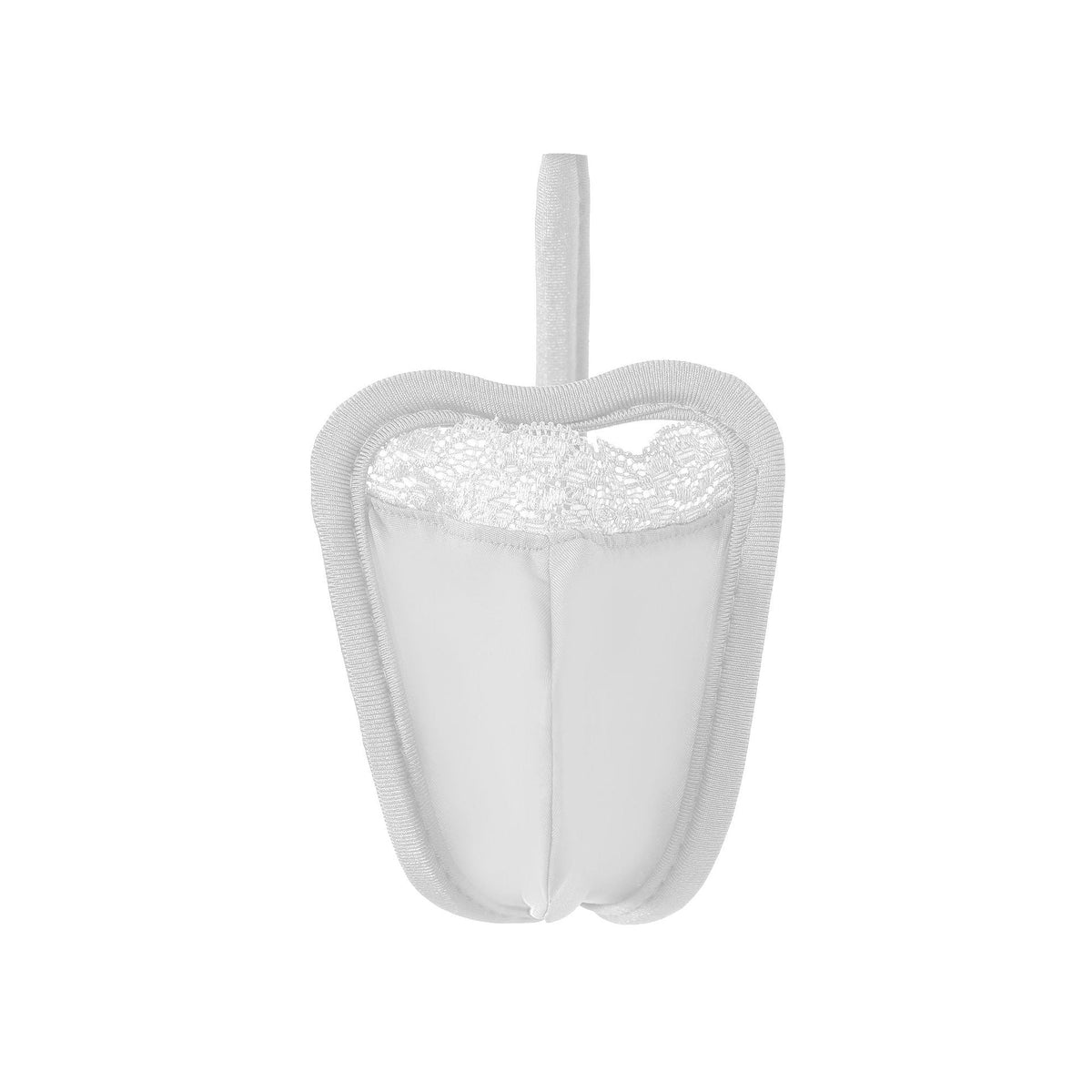 White Seamless U Pouch Invisible C String detail view