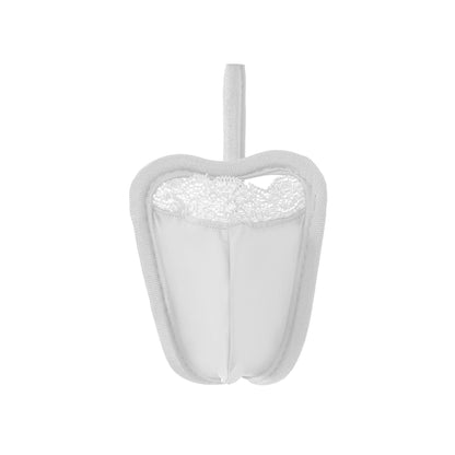 White Seamless U Pouch Invisible C String detail view