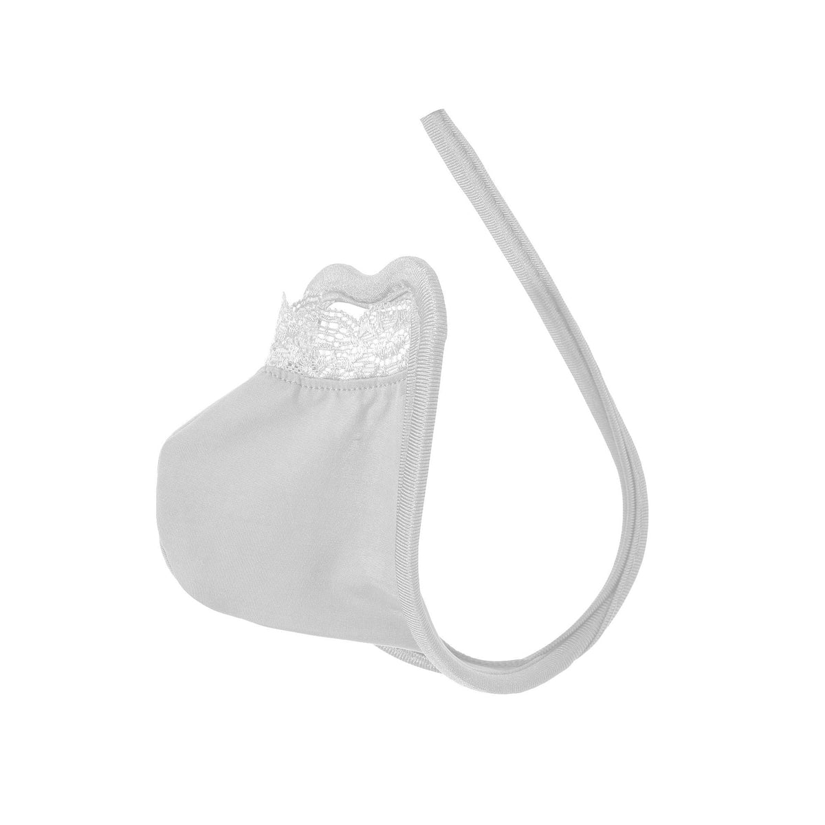 White Seamless U Pouch Invisible C String side view