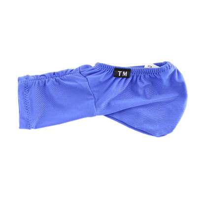 Royal Blue Ultra Thin Silky Pull On Cock Sock Sleeve side view