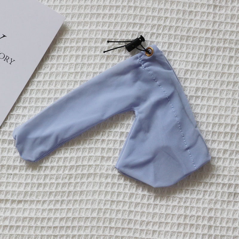 Light Blue Soft Cotton Long Sleeve Drawstring Cock Sock alternate view 17