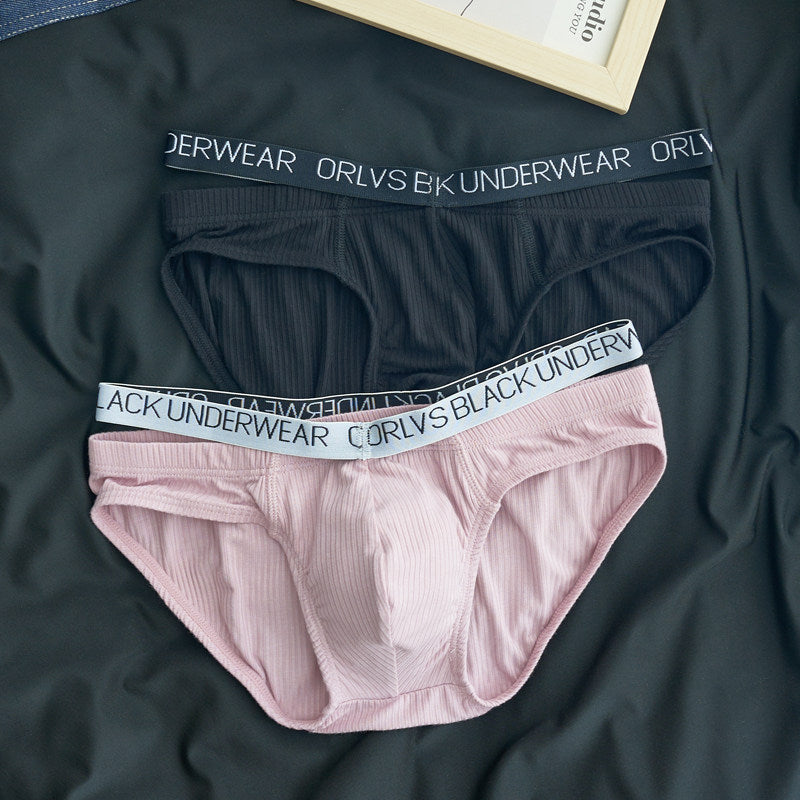 Alternate flat lay of black Ribbed Cotton Low Rise Briefs