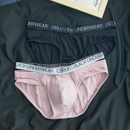 Alternate flat lay of black Ribbed Cotton Low Rise Briefs